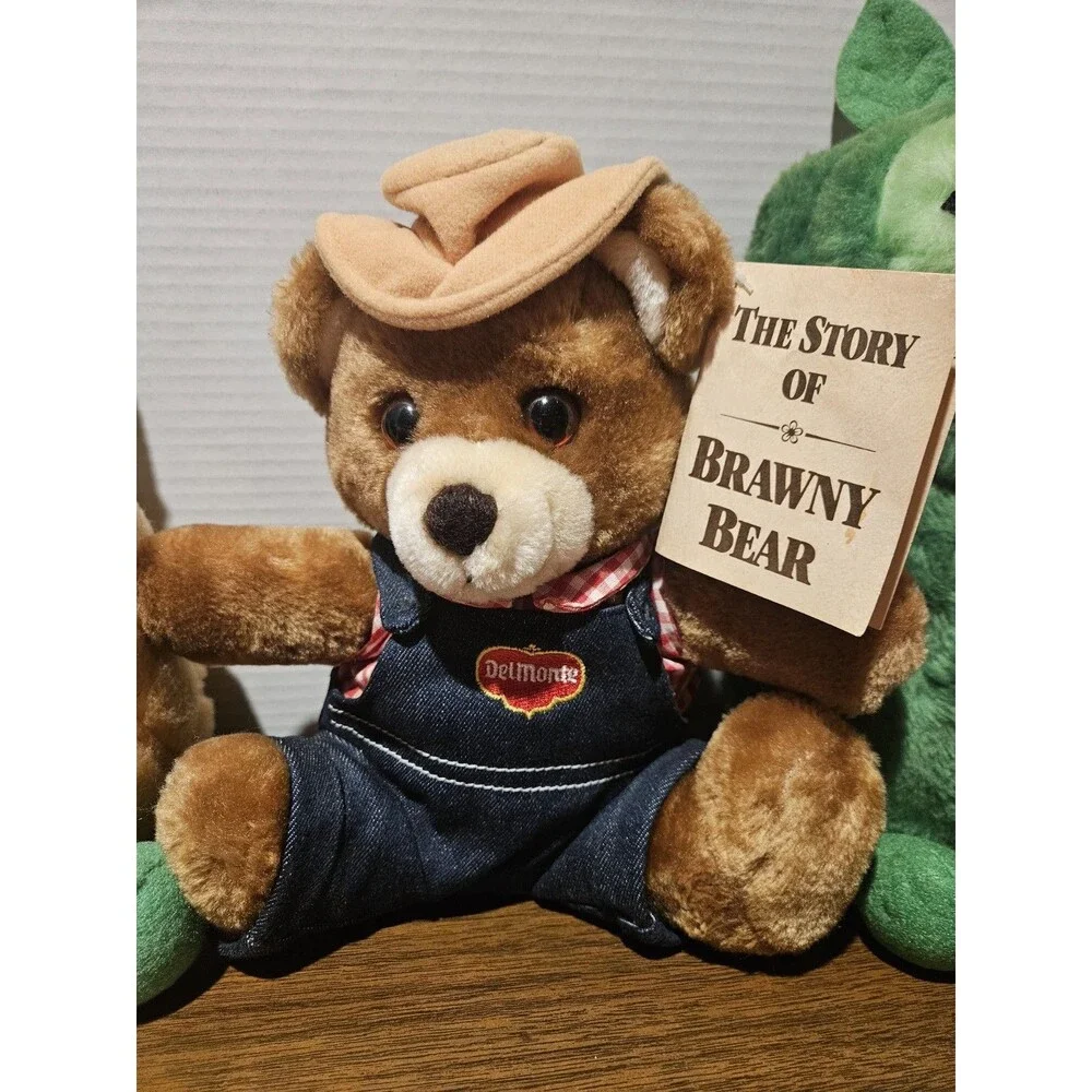 VINTAGE 1980's DEL MONTE COUNTRY Yumkims PLUSH FRUIT, VEGTABLES Brawney Bear